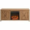 Abraham + Ivy Granger TV Stand With Log Fireplace Insert Home -Shop Style Sales 3050858369 RLLD 1