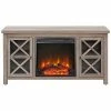 Abraham + Ivy Colton TV Stands With Log Fireplace Insert Home