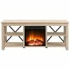 Abraham + Ivy Sawyer TV Stand With Log Fireplace Insert Home -Shop Style Sales 3050858383 RLLD 1
