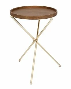 Peyton Lane Metal Wood Tray Table Home