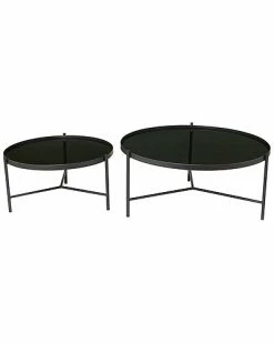 Peyton Lane Set Of 2 Nesting Accent Tables Home