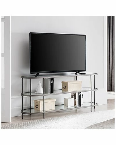 Abraham + Ivy Leif Aged Steel Oval Tv Stand Home 4 Abraham + Ivy Leif Aged Steel Oval Tv Stand Home - Image 2