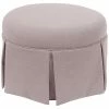 Skyline Furniture Round Skirted Ottoman Home
