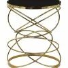 Peyton Lane Black Contemporary Metal Accent Table Home -Shop Style Sales 3050875012 RLLD 1