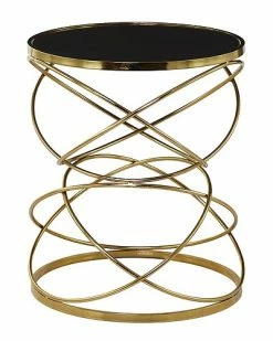 Peyton Lane Black Contemporary Metal Accent Table Home