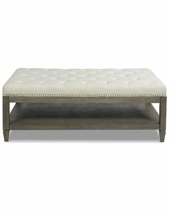 Jennifer Taylor Home Sylvan Farmhouse Oak Tufted Cocktail Storage Ottoman