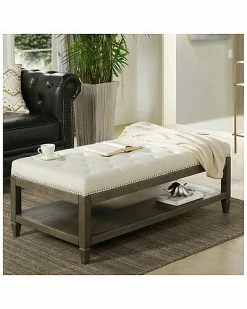 Jennifer Taylor Home Sylvan Farmhouse Oak Tufted Cocktail Storage Ottoman -Shop Style Sales 3050880657 RLLD 4