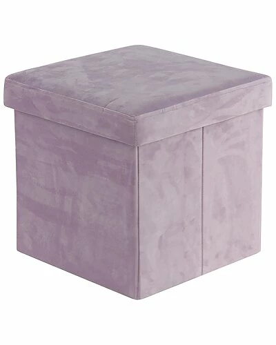 Peyton Lane Modern Square Pink Polyester Storage Stool Home 3 Peyton Lane Modern Square Pink Polyester Storage Stool Home