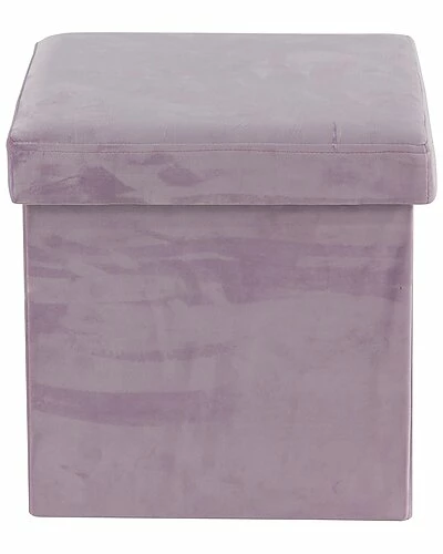 Peyton Lane Modern Square Pink Polyester Storage Stool Home 5 Peyton Lane Modern Square Pink Polyester Storage Stool Home - Image 3