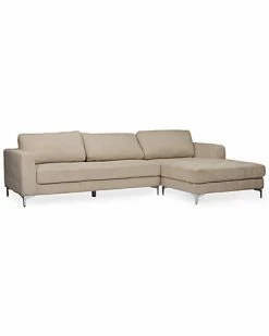 Design Studios Agnew Leather Right Facing Sectional Sofa Home