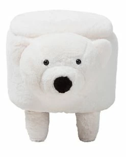 Design Studios Bjorn Wool Bear Storage Ottoman Home