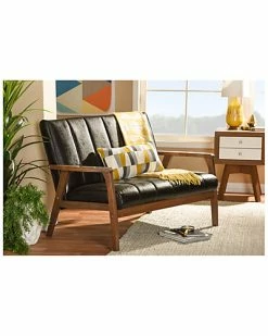Design Studios Nikko 2-Seat Loveseat- Brown Home -Shop Style Sales 3050913880 RLLD 2
