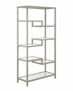 Abraham + Ivy Johann Satin Nickel Bookcase Home