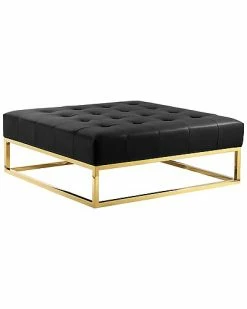 Pangea Home Gold Pippa Ottoman