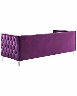 Chic Home Da Vinci Purple Velvet Sofa 10 Chic Home Da Vinci Purple Velvet Sofa -Shop Style Sales 3050927635 RLLD 4