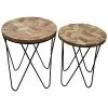 Sagebrook Home T Of 2 Metal/Wood 19-21In Side Tables 1 Sagebrook Home T Of 2 Metal/Wood 19-21In Side Tables -Shop Style Sales 3050928650 RLLD 1