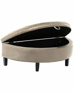 Chic Home Jacqueline Taupe Storage Ottoman