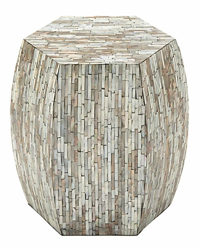 Peyton Lane Barrel-Shaped Shell Side Table Home 3 Peyton Lane Barrel-Shaped Shell Side Table Home