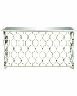 Peyton Lane Metal Mirrored Console Table Home