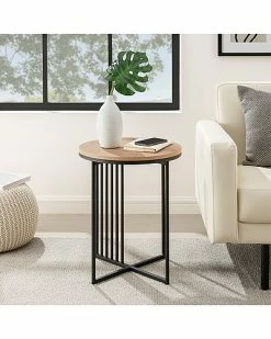 Hewson Modern Metal-Slat Round Side Table Home 6 Hewson Modern Metal-Slat Round Side Table Home -Shop Style Sales 3050936227 RLLD 2