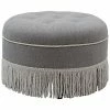 Jennifer Taylor Home Yolanda Upholstered Round Accent Ottoman