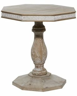 Peyton Lane Handmade Carved Accent Table Home