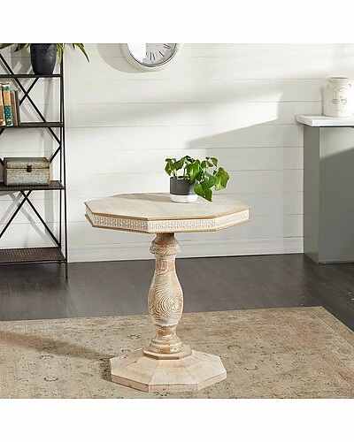 Peyton Lane Handmade Carved Accent Table Home 6 Peyton Lane Handmade Carved Accent Table Home - Image 4