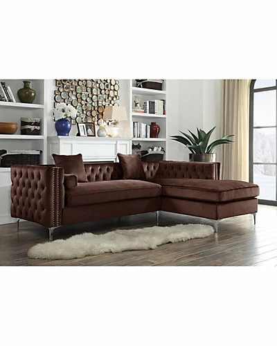 Chic Home Da Vinci Velvet Right Sectional 3 Chic Home Da Vinci Velvet Right Sectional