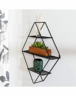 Honey-Can-Do 3-Tier Diamond Shaped Metal Wall Shelf Home -Shop Style Sales 3050956417 RLLD 2