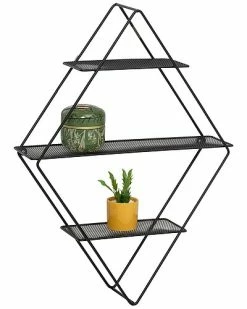 Honey-Can-Do 3-Tier Diamond Shaped Metal Wall Shelf Home -Shop Style Sales 3050956417 RLLD 3