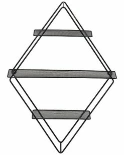 Honey-Can-Do 3-Tier Diamond Shaped Metal Wall Shelf Home -Shop Style Sales 3050956417 RLLD 4