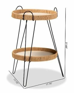 Baxton Studio Lorcan Mid-Century Modern End Table With Trays Home -Shop Style Sales 3050962673 RLLD 3