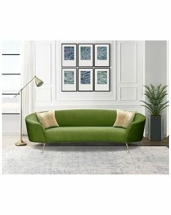 Pasargad Home Sorrento Collection Green Velvet Sofa -Shop Style Sales 3050965562 RLLD 2