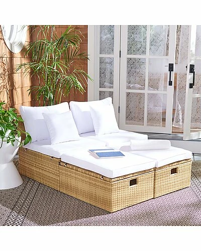 Safavieh Pramla Outdoor Sette With Ottoman Home 9 Safavieh Pramla Outdoor Sette With Ottoman Home - Image 7
