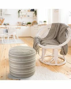 LR Home Dash And Stripe Geometric Indoor Outdoor Pouf -Shop Style Sales 3070355970 RLLD 2