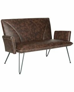 Safavieh Johannes Mid Century Modern Leather Settee Home -Shop Style Sales 3070723725 RLLD 2