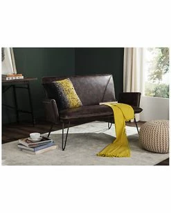 Safavieh Johannes Mid Century Modern Leather Settee Home -Shop Style Sales 3070723725 RLLD 4